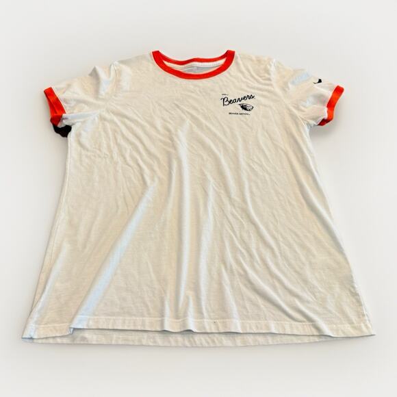 Nike Womens The Nike Tee White Oregon State Beavers Short Sleeve Shirt Size XL - Picture 1 of 10